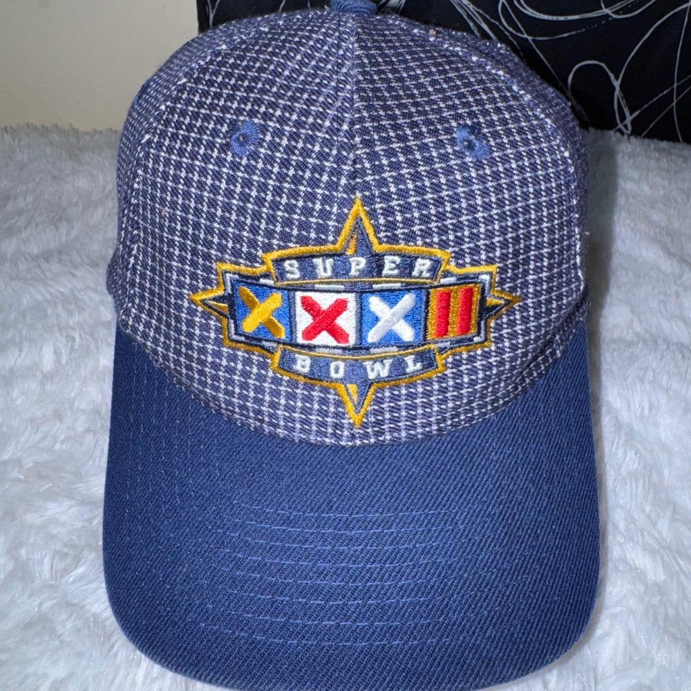 Logo Athletic Super Bowl XXXII Hat Mens OSFA Blue Excellent San Diego NFL 1998
